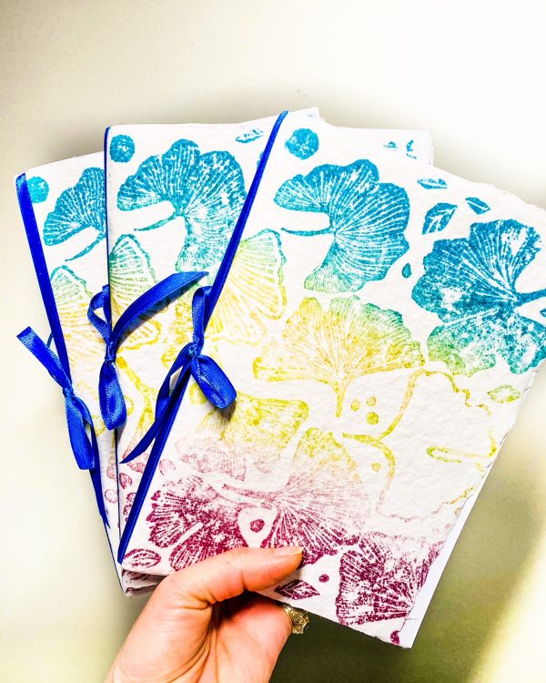 carnet aquarelle en papier recycle fait main en France