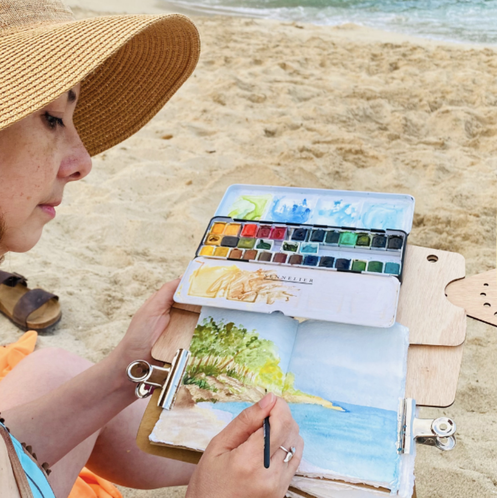 comment rester créatif en vacances et peindre en plein air