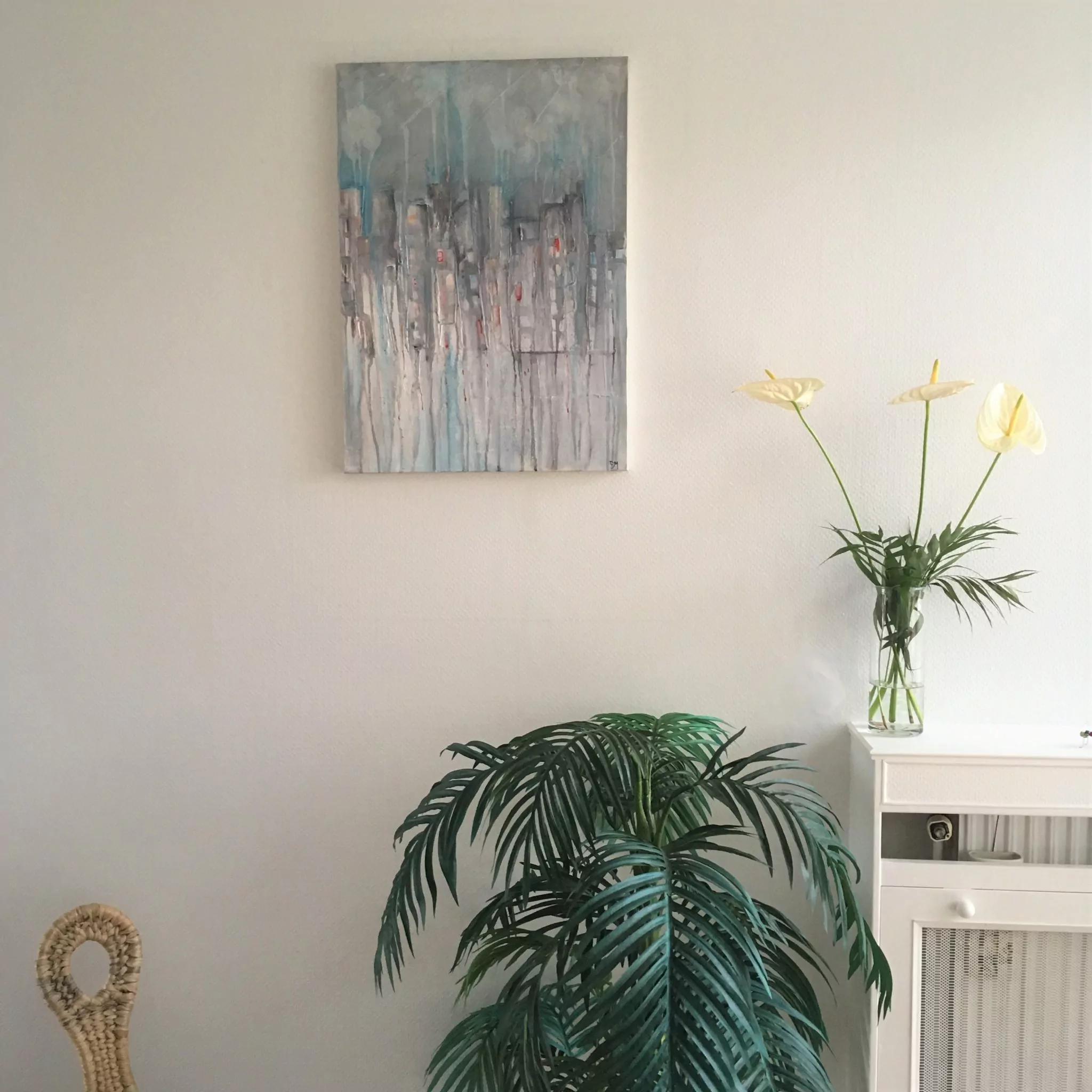 Peinture originale acrylique sur toile, jungle urbaine, décoration murale, art abstrait – Image 2