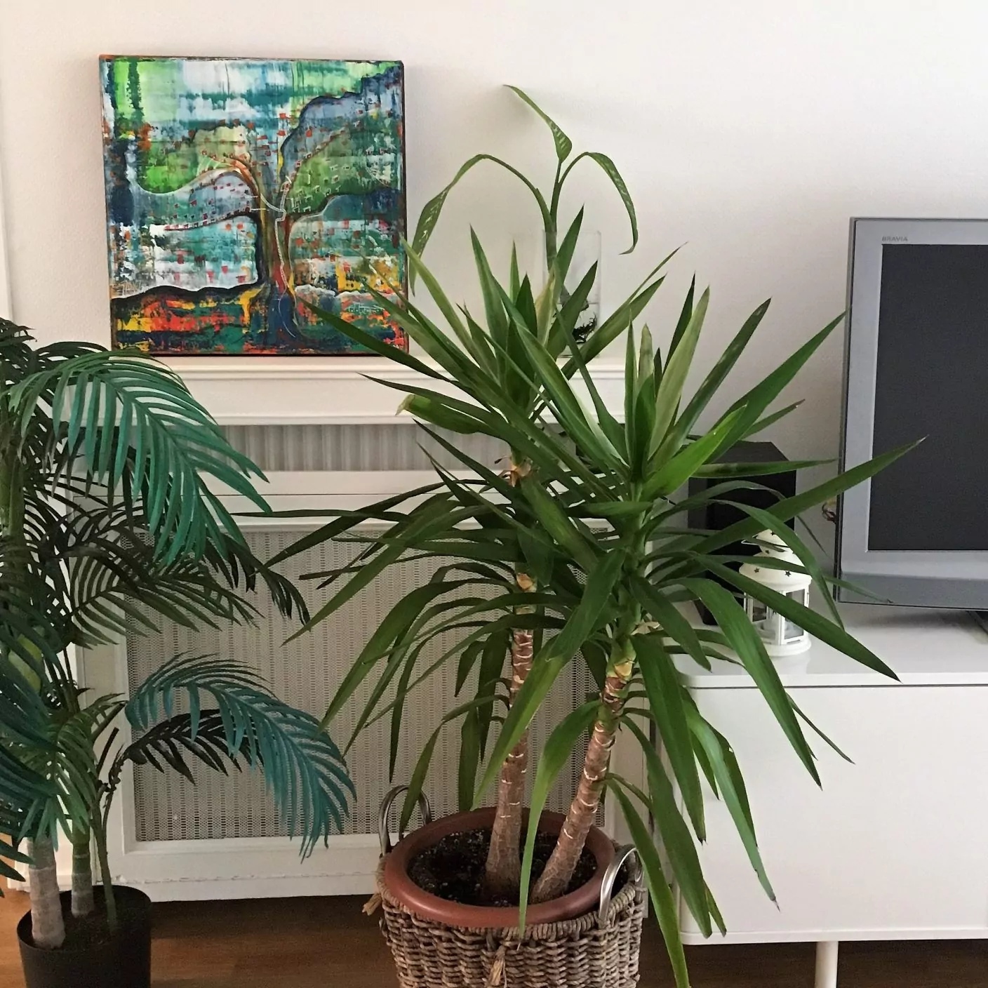 Peinture originale en acrylique sur toile, jungle urbaine, boho style – Image 4