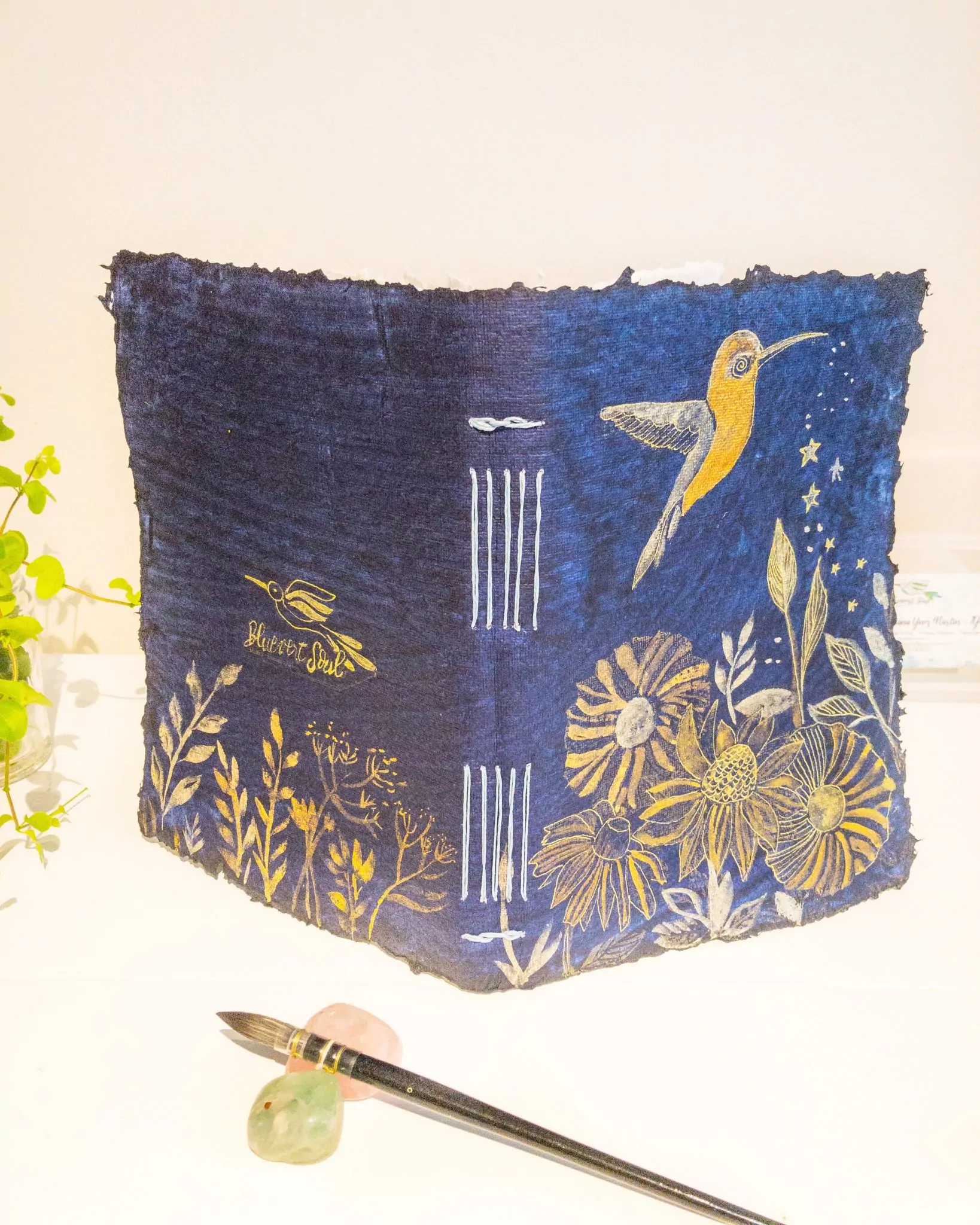 carnet artisanal pour aquarelle Jardin Comisque