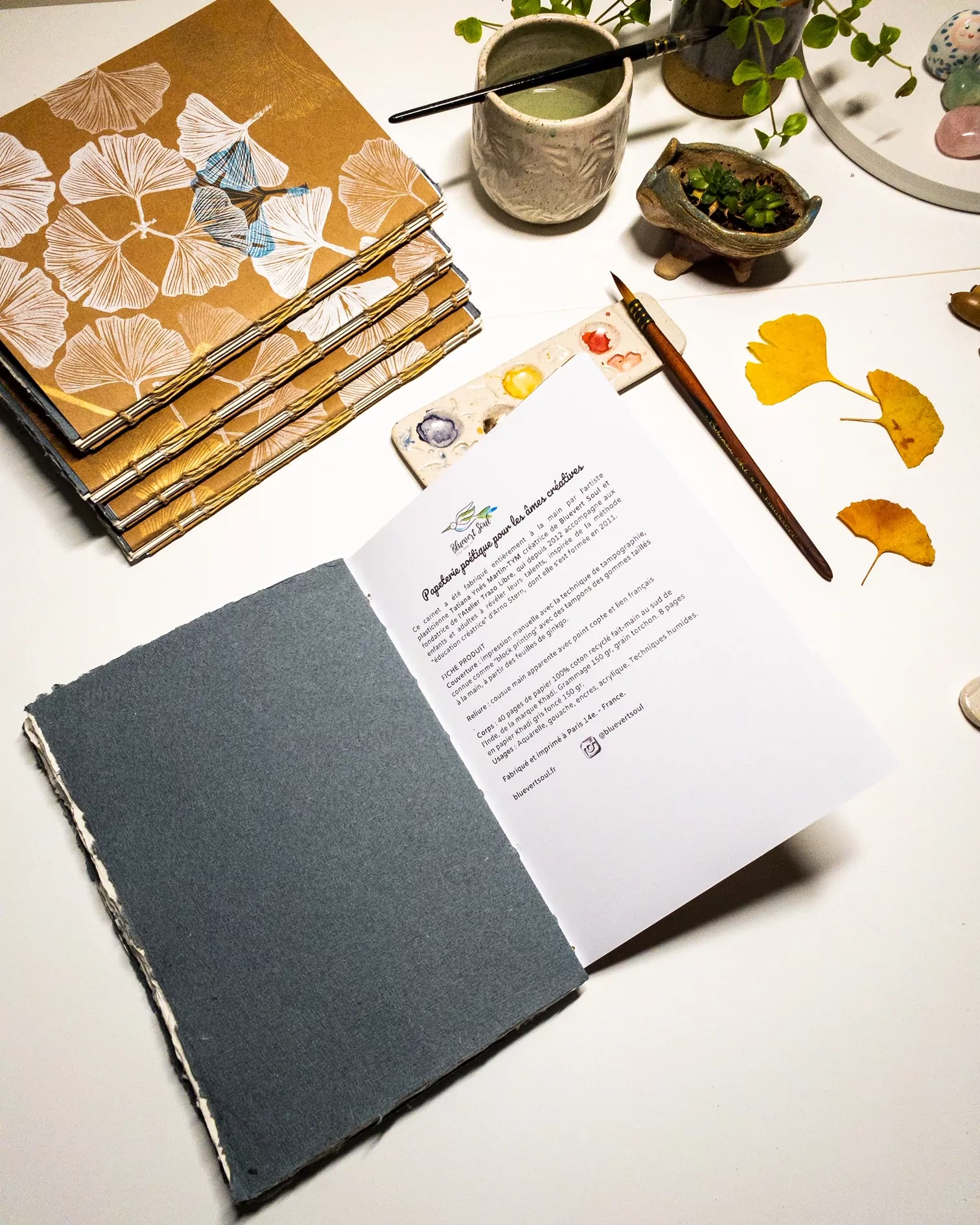 Carnet Aquarelle Passion Ginkgo – Image 3