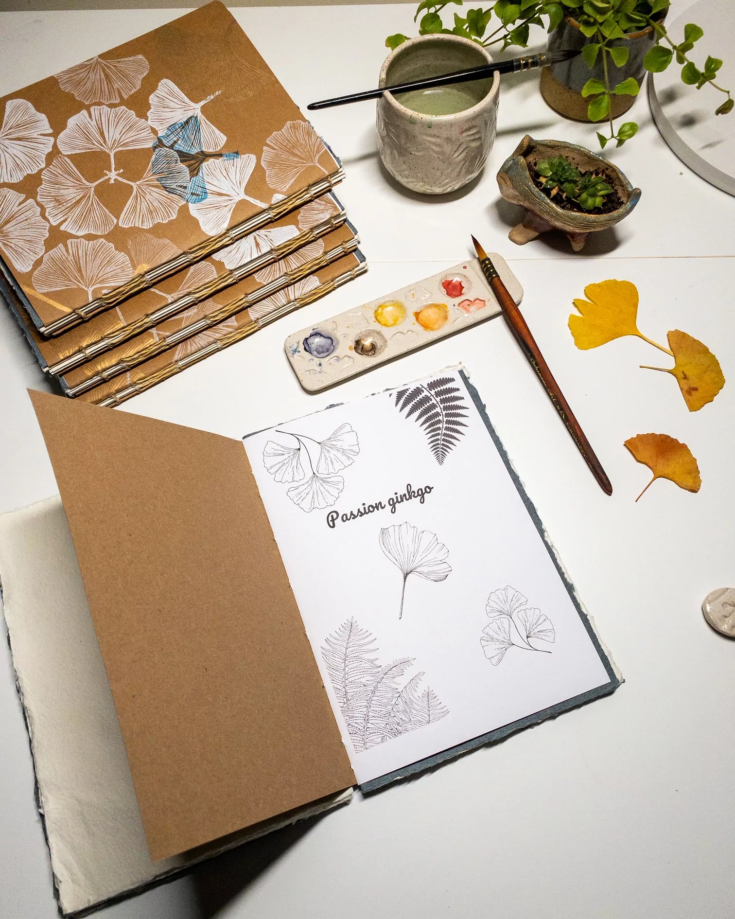 Carnet Aquarelle Passion Ginkgo – Image 4