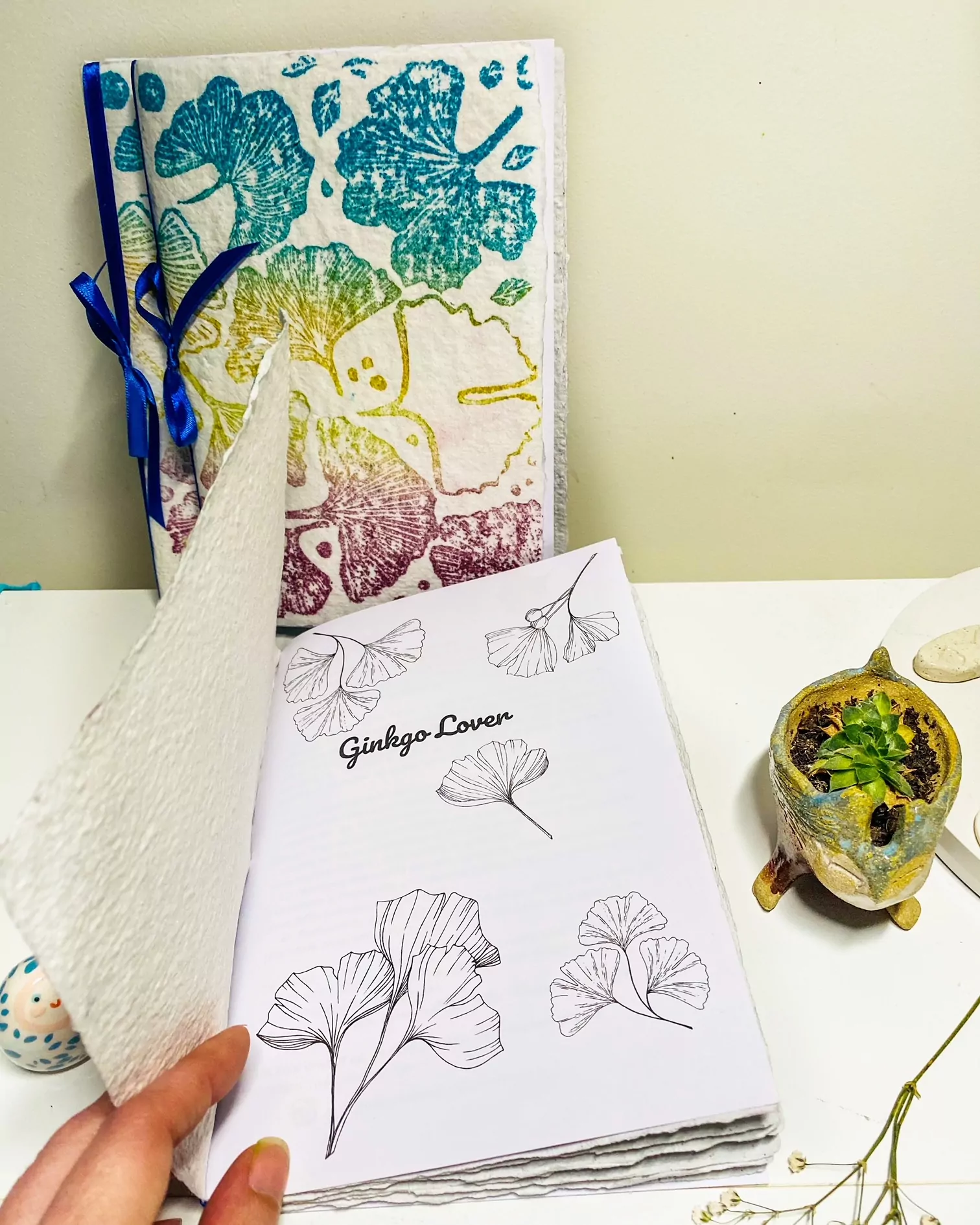 Carnet Aquarelle Ginkgo Love – Image 5