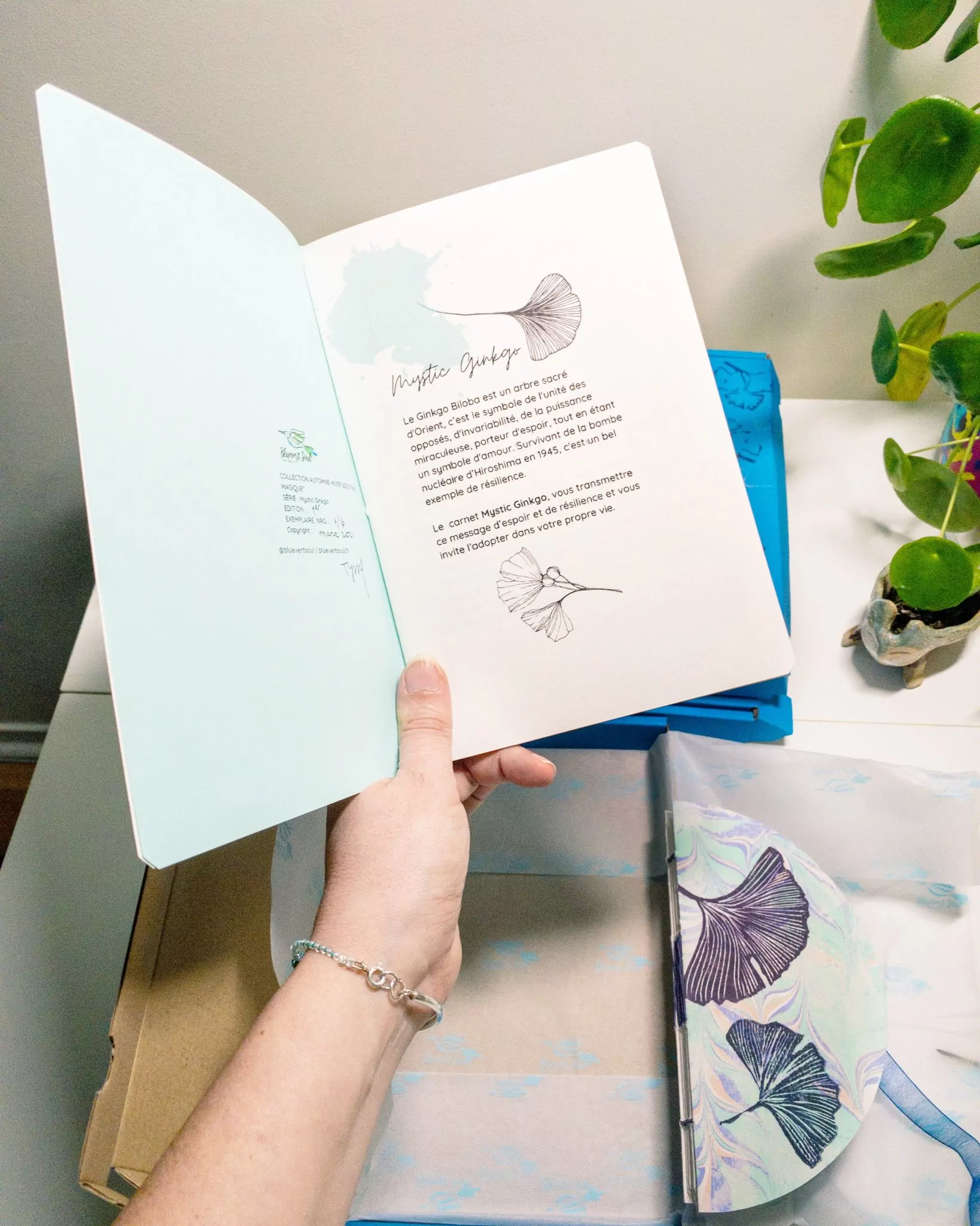 Carnet aquarelle "Mystic Ginkgo" – Image 8