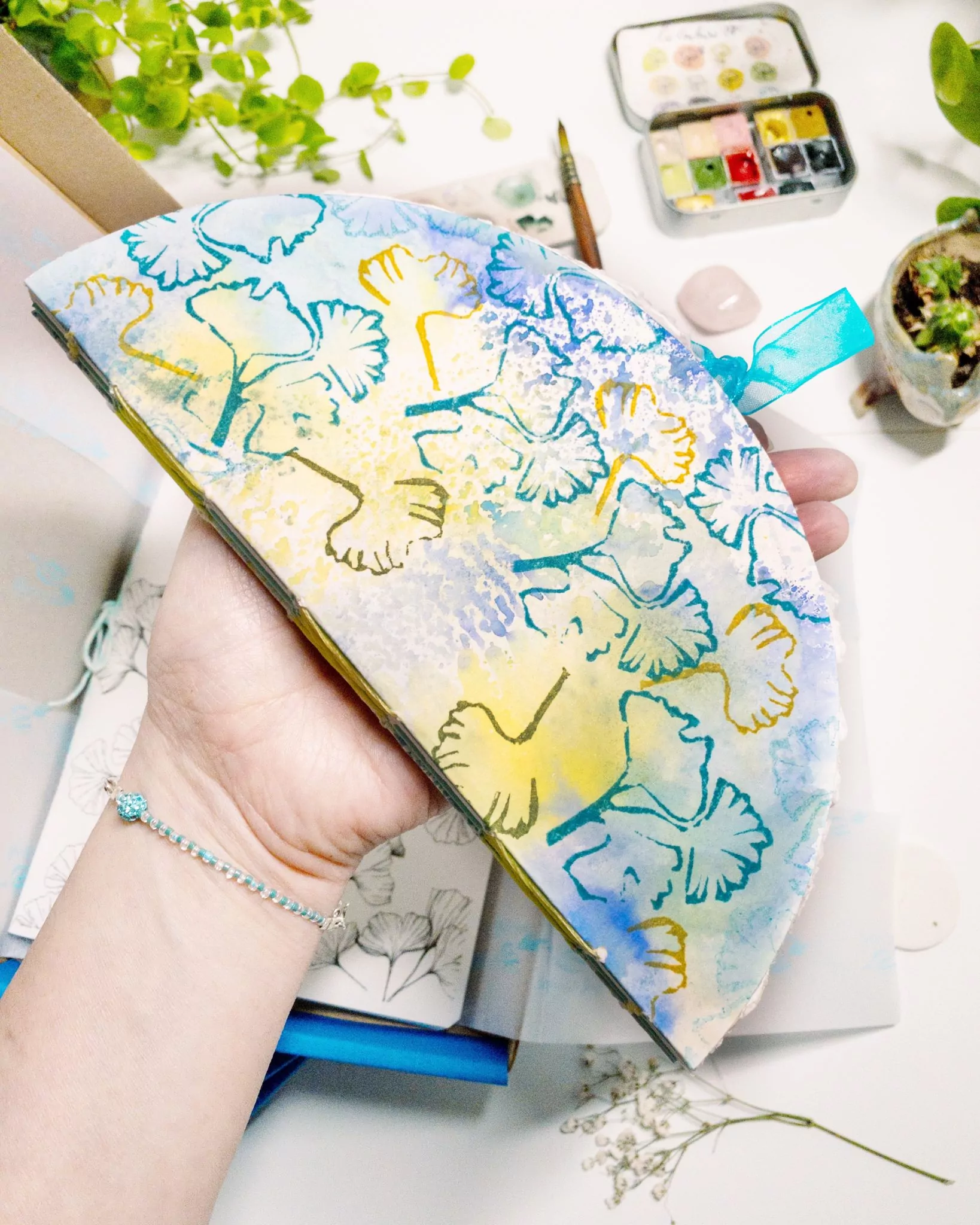 Carnet aquarelle "Mystic Ginkgo" – Image 18