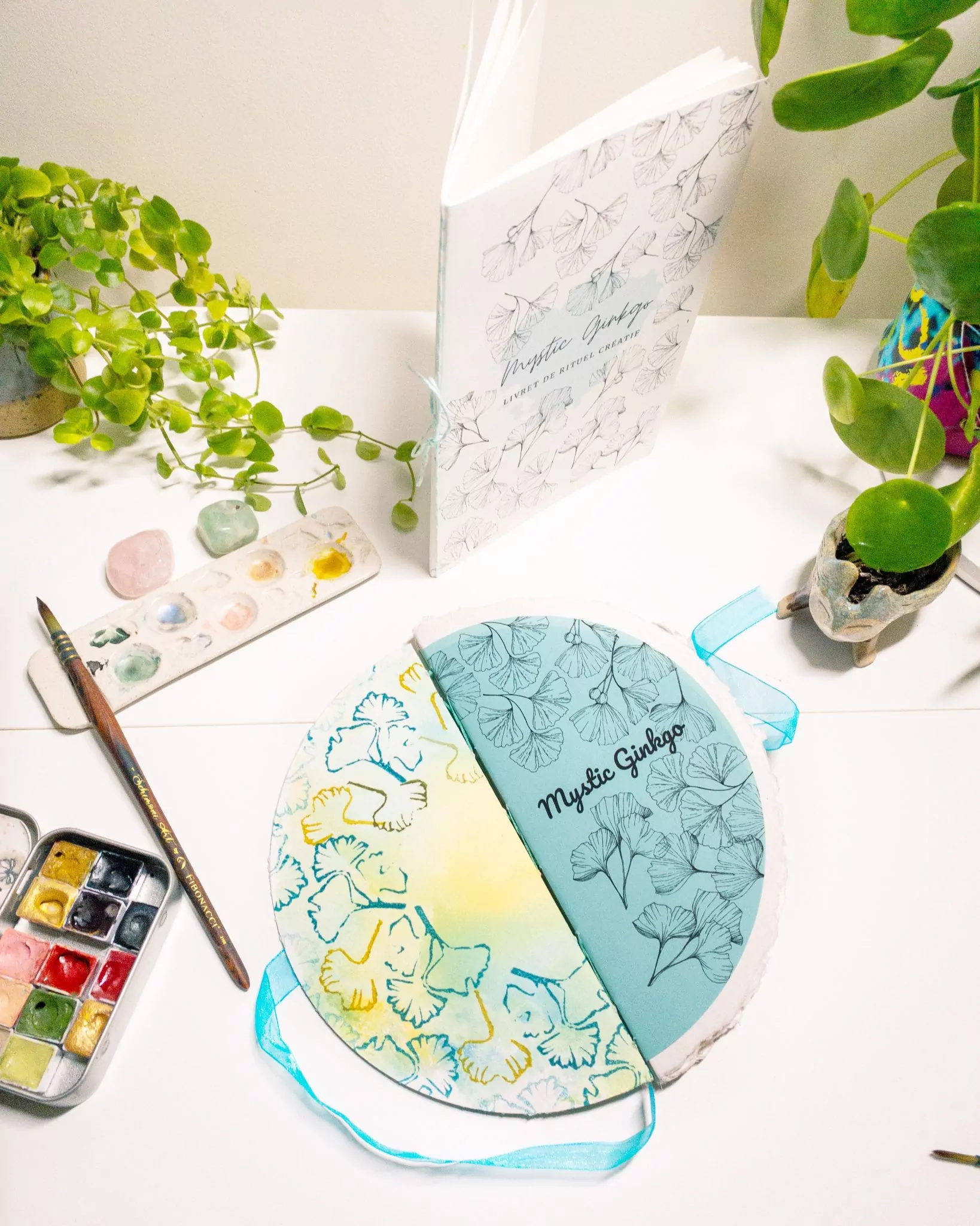 Carnet aquarelle "Mystic Ginkgo" – Image 11