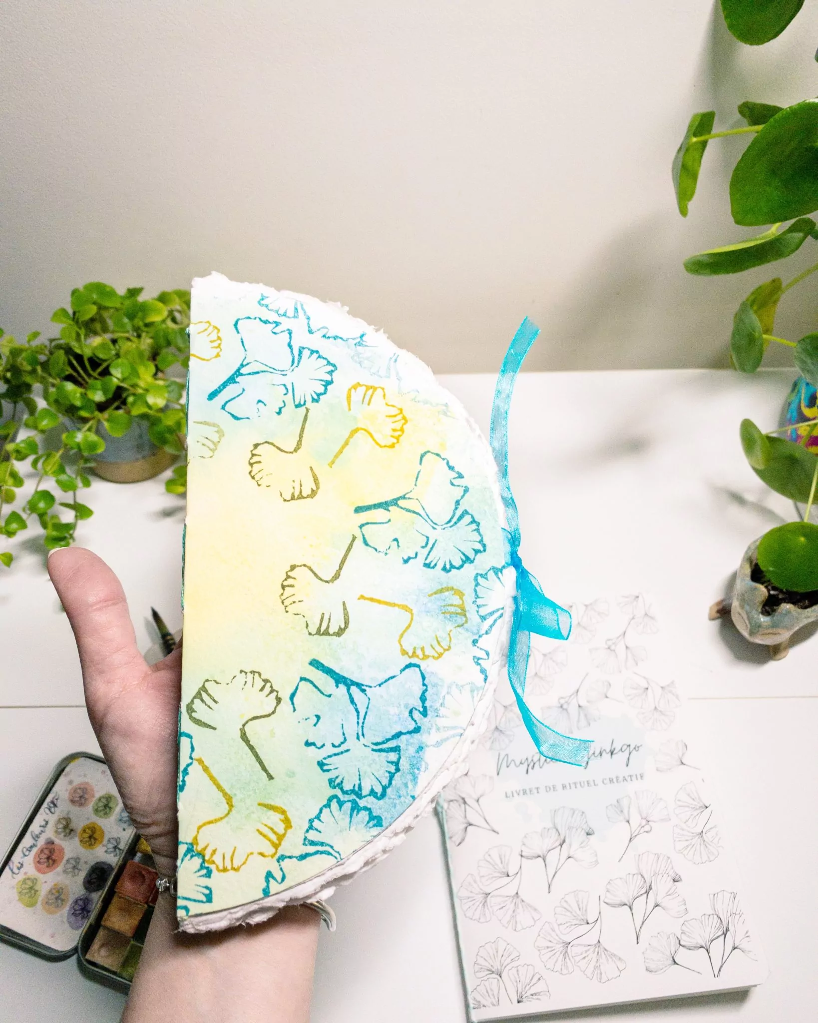 Carnet aquarelle "Mystic Ginkgo" – Image 10