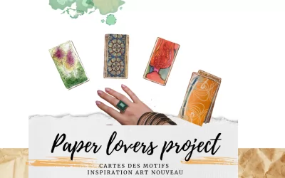 Défi Mars : cartes à motifs, inspiration Art Nouveau