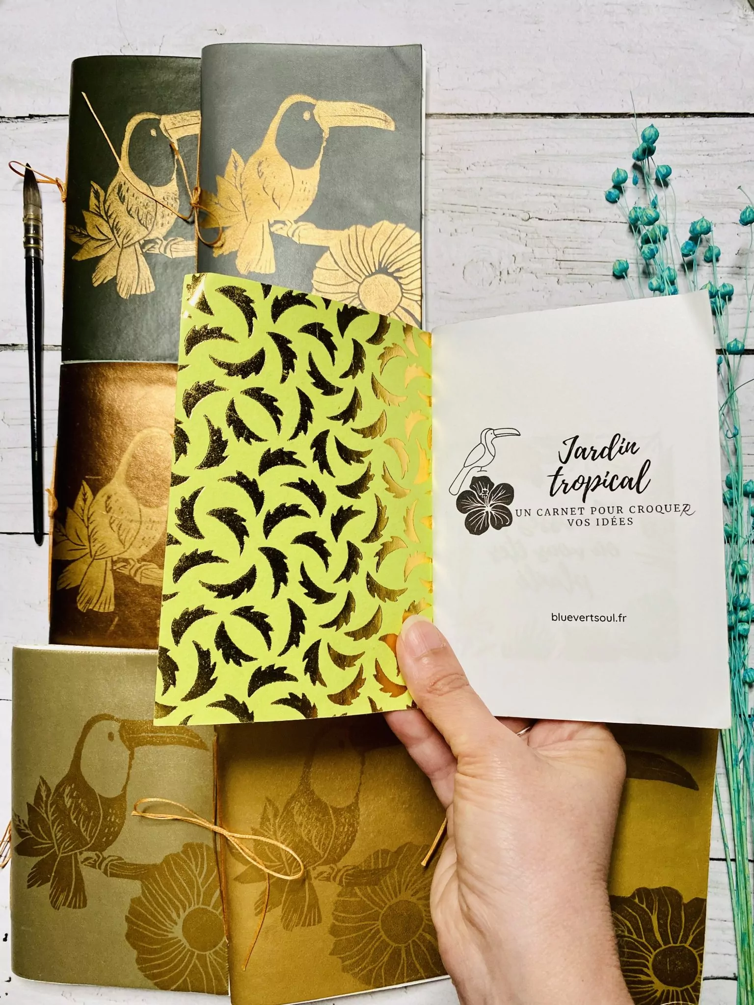 Carnet Jardin d'été et Tropical pour Art Journal-Technique Mixte – Image 9