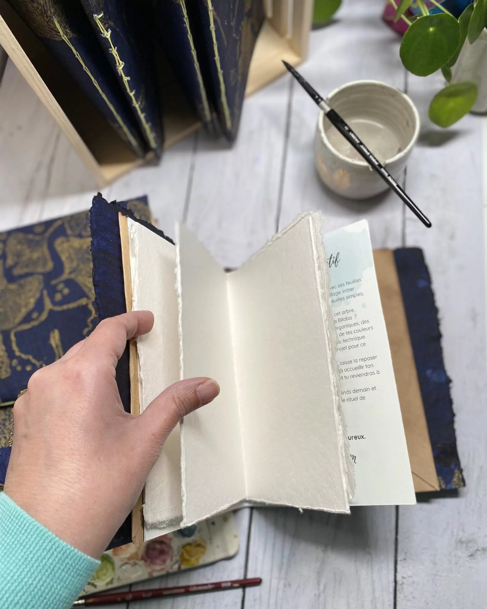 Carnet aquarelle bluevert soul