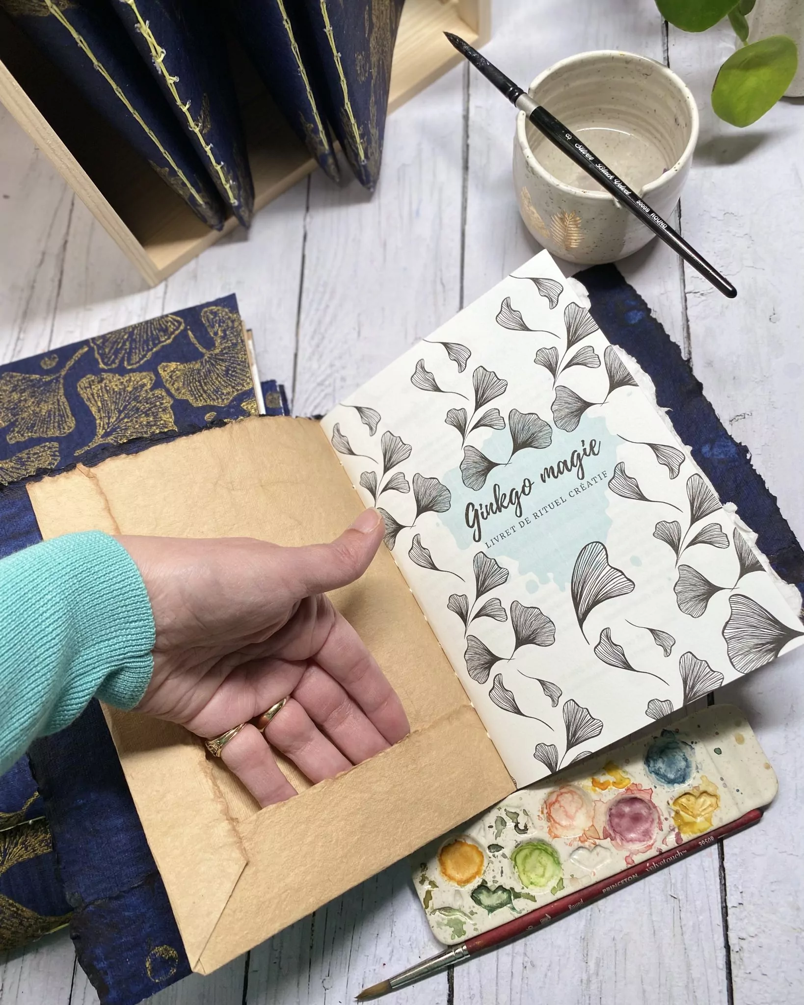 Carnet aquarelle "Ginkgo Magie" – Image 8