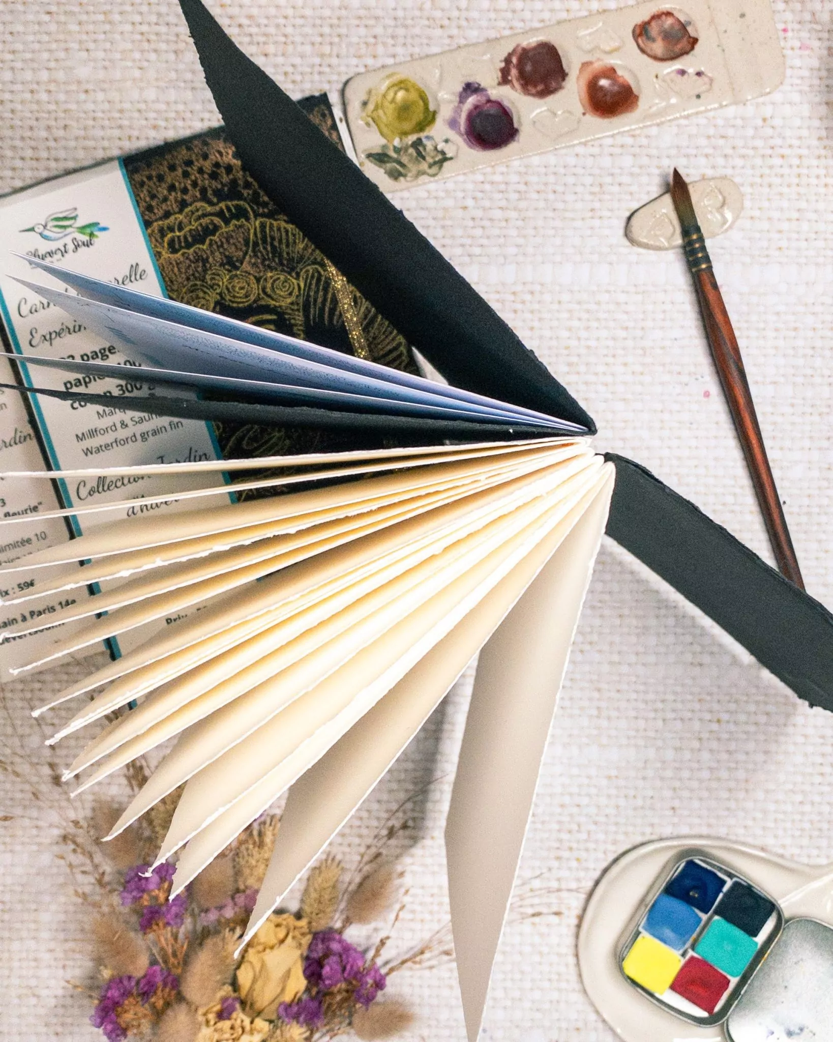 Carnet aquarelle Expérimentation, Tendresse fleurie – Image 7