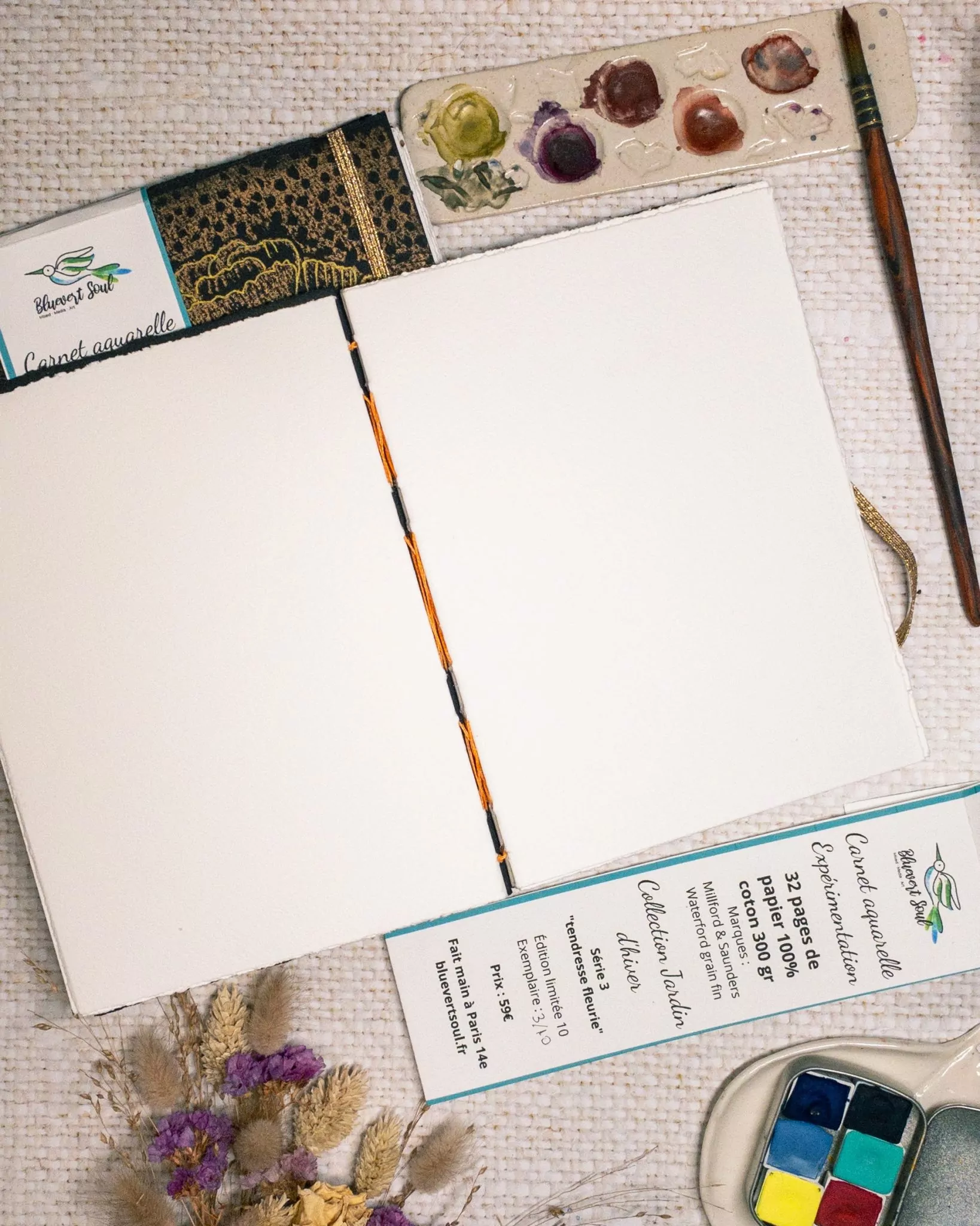 Carnet aquarelle Expérimentation, Tendresse fleurie – Image 8