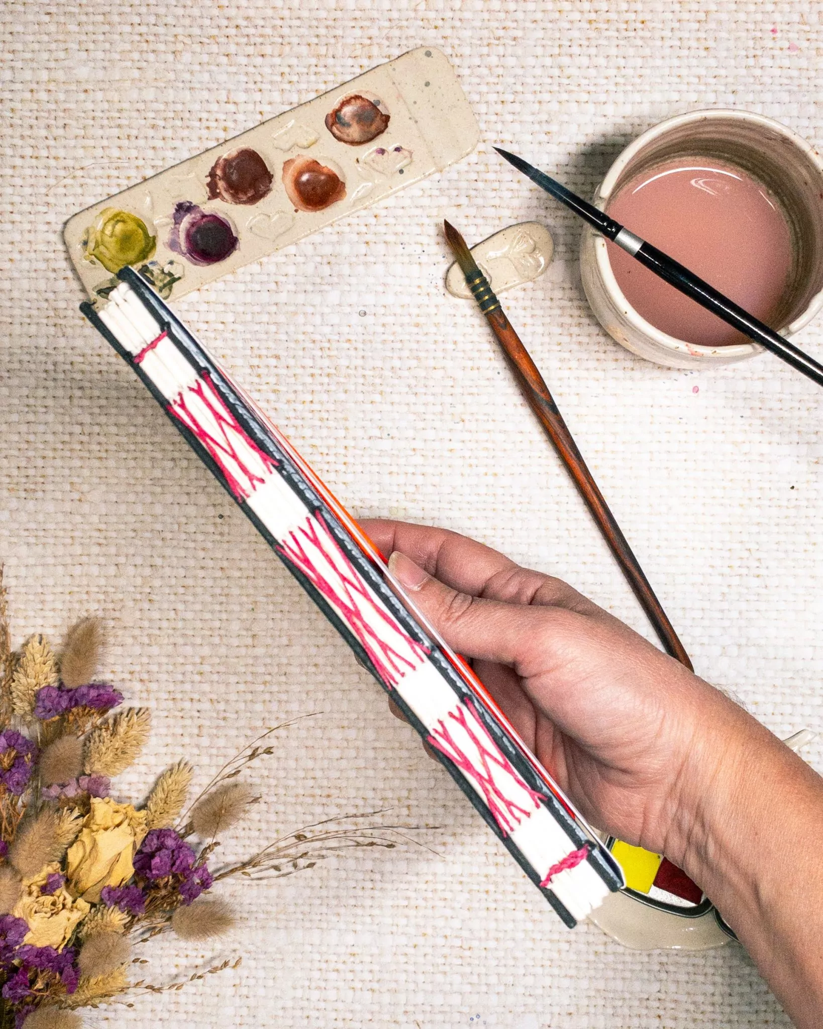 Carnet aquarelle Expérimentation, Tendresse fleurie – Image 10