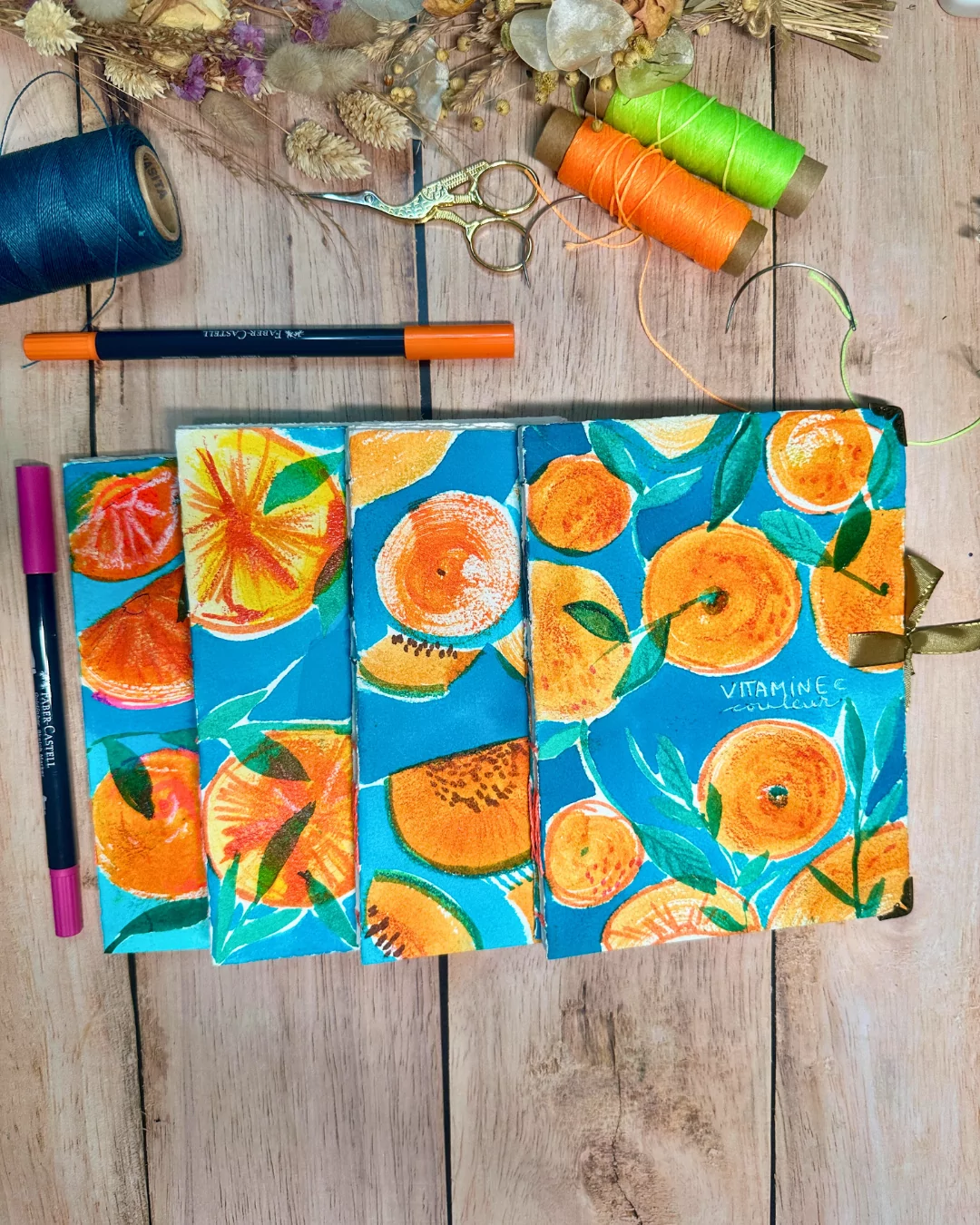 Carnet créatif A5 – Vitamine C capsule acidulée