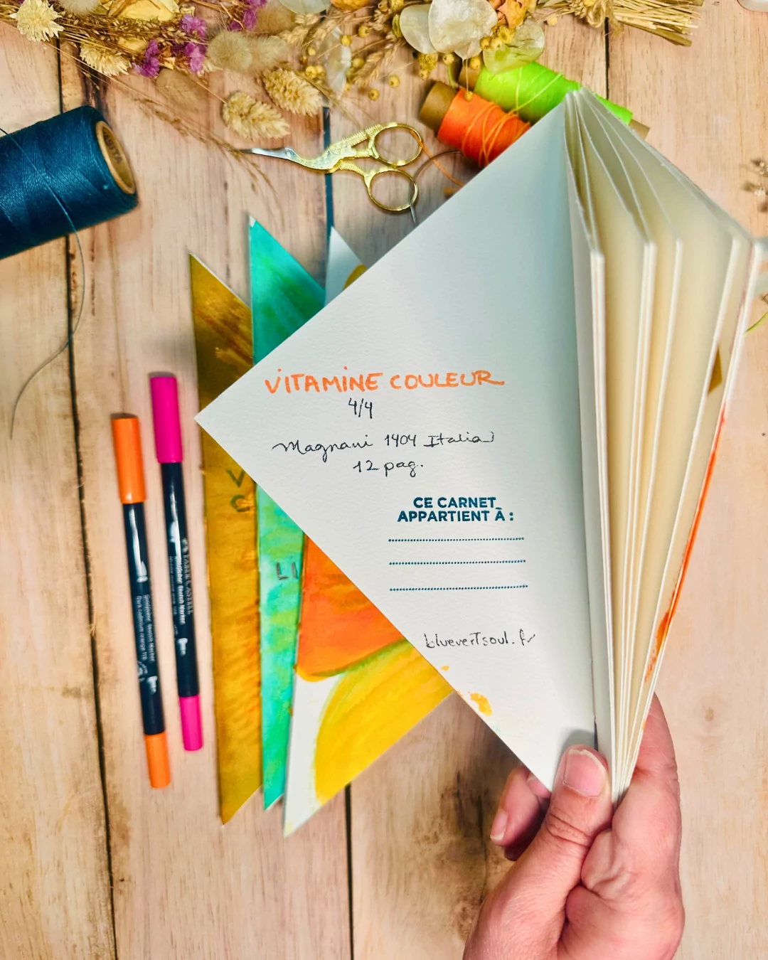 Carnet créatif triangulaire – Vitamine C capsule agrumes – Image 17